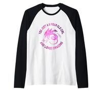 Yes 11 Years Old Girl'S Birthday and Loves Dragons Cute Girl Camiseta Manga Raglan