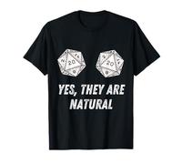 Yes Are Natural D20 20 Dados Funny RPG Board Gamer Humor Camiseta