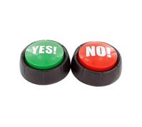 Yes Button And No Button with Sound Talking Buttons Office Home Learning Buzzers Yes And No Answer Buzzers Games Dog Pet Talking Buttons for Communica
