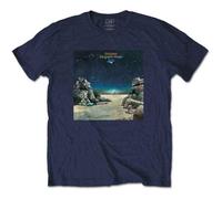 YES Camiseta Topographic Oceans Band Logo Nue oficial para hombre, azul marino, azul marino, XXL