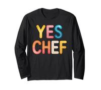 Yes Chef Funny Culinary Cook Cocina Humor profesional Manga Larga
