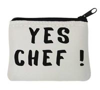 Yes Chef Funny Kitchen Cooking Meme - Monedero de neopreno (10 x 11 cm), color blanco, White, Talla única