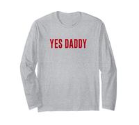 Yes Daddy Bold Design En Rojo Manga Larga