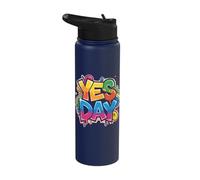 Yes Day Colorido Splash Bold Expression Stainless Steel Insulated Water Bottle