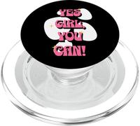 Yes Girl, You Can! | Positive Affirmations Pink para mujer PopSockets PopGrip para MagSafe