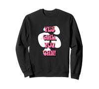 Yes Girl, You Can! | Positive Affirmations Pink para mujer Sudadera