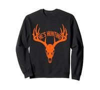 Yes He's Hunting Deer Hunting Lover Whitetail Big Buck Skull Sudadera