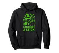 Yes I Can Drive A Stick Halloween Witch Broomstick Spooky Sudadera con Capucha