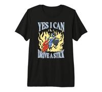 Yes, I Can Drive a Stick Witch Gothic Divertido Halloween Brujas Camiseta Premium