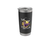 Yes, I Can Drive a Stick Witch Gothic Divertido Halloween Brujas Vaso térmico de acero inoxidable de doble pared