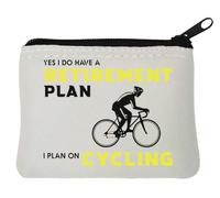 Yes I Do Have A Retirement Plan I Plan On Cycling - Monedero de neopreno (10 x 11 cm), color blanco, White, Talla única