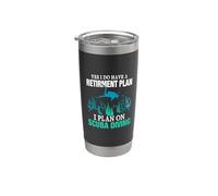 Yes I Do Have Retirement Plan I Plan On Scuba Diving Vaso térmico de acero inoxidable de doble pared
