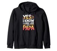 Yes I Know I Look Like My Papa Lindo papá parecido |- Sudadera con Capucha