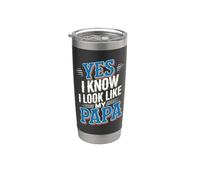 Yes I Know I Look Like My Papa Lindo papá parecido - Vaso térmico de acero inoxidable de doble pared