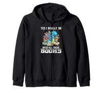 Yes I Really Do Need All These Books Nerds Dragon Book Lover Sudadera con Capucha