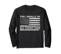 Yes I Really Do Need All These Cars - Bandera Americana Manga Larga