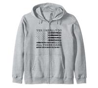 Yes I Really Do Need All These Cars - Bandera Americana Sudadera con Capucha