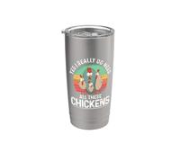 Yes I Really Do Need All These Chickens Pollo De Granja Vaso térmico de acero inoxidable de doble pared