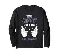 Yes I Shoot Like A Girl Intenta Mantener El Ritmo Disparos Manga Larga