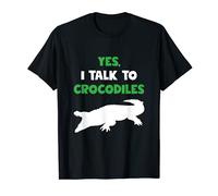 Yes I Talk To Crocodiles Funny Gift Animal Lover Crocodile Camiseta