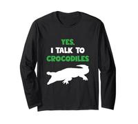 Yes I Talk To Crocodiles Funny Gift Animal Lover Crocodile Manga Larga