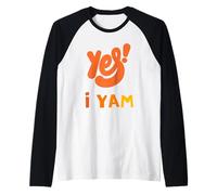 Yes I Yam My Sweet Potato para Pareja a Juego Acción de Gracias Camiseta Manga Raglan