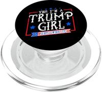 Yes I'm A Trump Girl Get Over it Regalos para seguidor de Trump PopSockets PopGrip para MagSafe