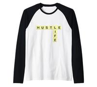 Yes I'm Hustling Motivación Entrenamiento Gimnasio Entrenamiento Traje Camiseta Manga Raglan