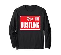 Yes I'm Hustling Motivación Entrenamiento Gimnasio Entrenamiento Traje Manga Larga
