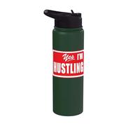 Yes I'm Hustling Motivación Entrenamiento Gimnasio Entrenamiento Traje Stainless Steel Insulated Water Bottle
