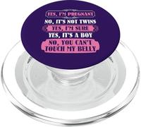 Yes I'm Pregnant You Cant Touch My Belly Sarcastic Womens PopSockets PopGrip para MagSafe