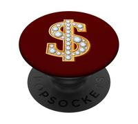 Yes I'm Rich, Elegant Hip Hop Cool Necklace with Dollar PopSockets PopGrip Adhesivo