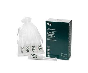 YES Lubricante personal a base de aceite de coco, nutritivo y de larga duración para sequedad vaginal, certificado orgánico, alternativa natural a lubricantes de silicona (6 aplicadores)
