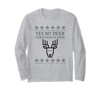 Yes My Deer Christmas Is Here (Divertido gráfico navideño) Manga Larga