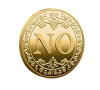 Yes No Coin - Divertida herramienta para tomar decisiones, moneda única sí o no | Moneda de decisión novedosa, moneda de la suerte de metal para tomar decisiones, moneda motivacional, moneda de