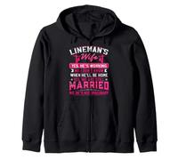 Yes We Are Still Married Funny Lineman Esposa Mujeres Niñas Sudadera con Capucha