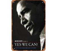 Yes We Can! - Póster de la película The Barack Obama Story para decoración de pared del hogar, letrero de metal retro de 20 x 30 cm