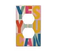 Yes You Can - Cubierta decorativa para interruptor de luz, 1 banda, para cocina, baño, tamaño 7 x 11,4 cm