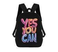 Yes You Can - Mochila unisex de 17 pulgadas, mochila de viaje para laptop, para mujeres y hombres