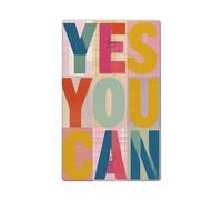 Yes You Can - Placa decorativa para interruptor de luz de pared en blanco, 1 banda, para cocina, cuarto de baño, tamaño 11,4 x 7 cm