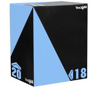 Yes4All 9PRY Caja pliométrica blanda unisex, 50,8 cm x 45,7 cm x 40,6 cm - 12 KG, caja pliométrica para entrenamiento de saltos, azul claro