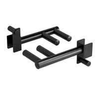 Yes4All, Accesorio para barra de inmersión para sentadillas con capacidad de 450 kg, para tubo de 5 x 5 cm, jaula de alimentación de agujero de 2,5 cm incluyendo gancho en J, brazo de seguridad
