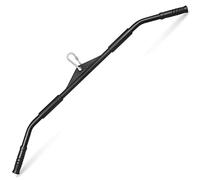Yes4All Accesorios de barra desplegable LAT de agarre ancho con asas de goma/accesorio de tracción LAT para equipos de gimnasio, barra de presión hacia abajo/accesorio de cable, empuñaduras de goma