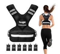 Yes4All Adjustable Weighted Vest 11-20lbs with Reflective Strip, Large Weight Vest for Strength Training for Men & Women