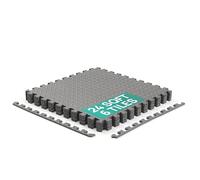 Yes4All Alfombrillas entrelazadas - Alfombrillas de Espuma/Alfombrillas de Gimnasio con baldosas entrelazadas de EVA (24 pies Cuadrados - Gris - 6 baldosas)