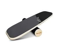 Yes4All Balance Board Trainer, Superficie Lisa y Rodillo Grueso Cubierto de TPE; Tabla de Madera para Entrenamiento de Todos los Niveles, Estabilidad y Fuerza del Núcleo