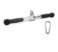 Yes4All Barra giratoria Recta de Goma, Accesorio de Cable LAT, Barra de Prensa de tríceps, Accesorio de máquina de Cable para Gimnasio en casa