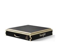Yes4All C756 Caja de Madera 3 en 1 con Superficie Antideslizante, 10.2 cm H, Plataforma de Caja Pliométrica para Entrenamiento y Cajas de Salto para Gimnasio en Casa y Entrenamiento al Aire, Negro