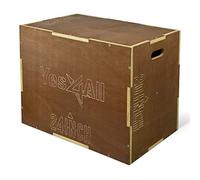 Yes4All Caja de madera Plyo - Vintage - Espresso - 30 x 24 x 20