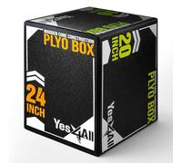 Yes4All CAY1 - Caja plyo Suave Unisex c 24 20 16, A. versión Deportiva Negra, 164 x 20 Pulgadas, 16 Pulgadas